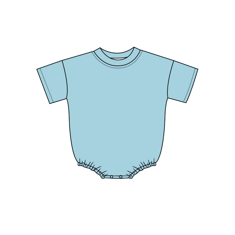 (Pre Order) No moq Summer Baby Kids Short Sleeve Solid Color Rompers