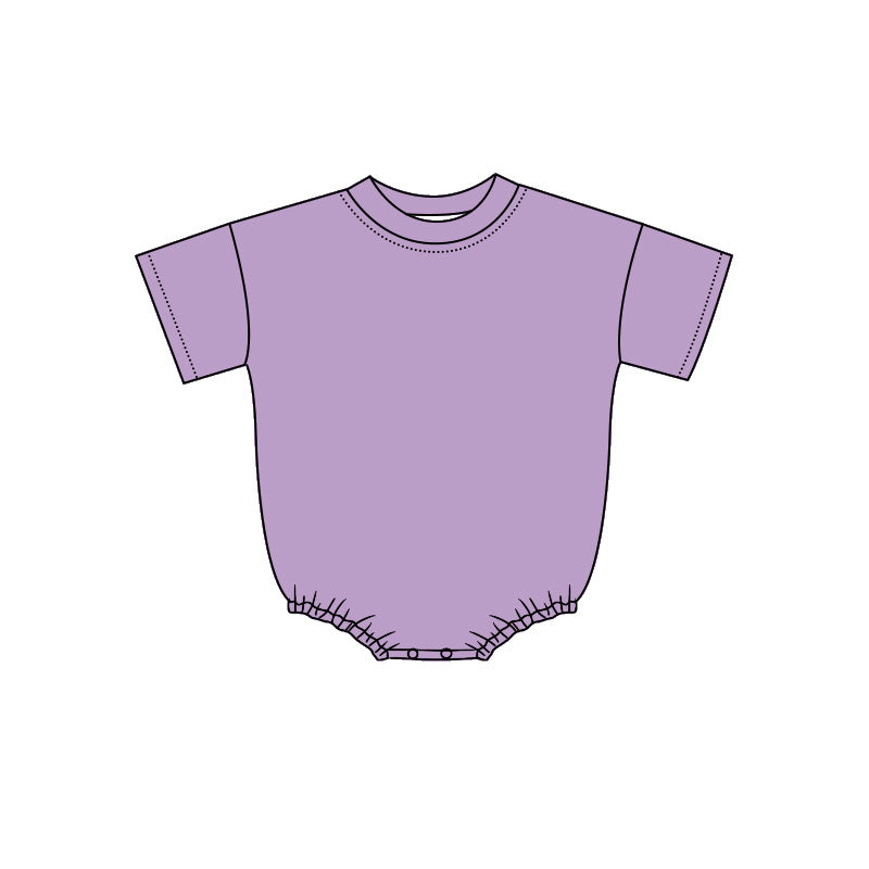 (Pre Order) No moq Summer Baby Kids Short Sleeve Solid Color Rompers
