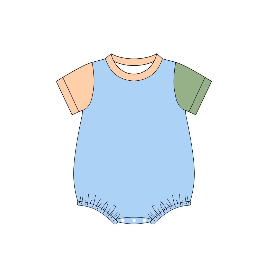 (Pre Order) No moq cotton Baby Boys Daily Wear Short Sleeve Summer Rompers