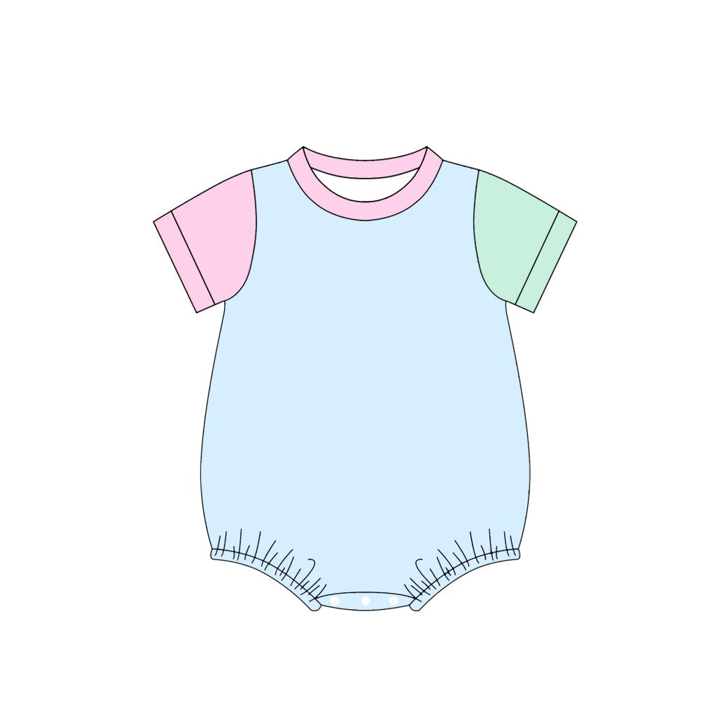 (Pre Order) No moq cotton Baby Boys Daily Wear Short Sleeve Summer Rompers