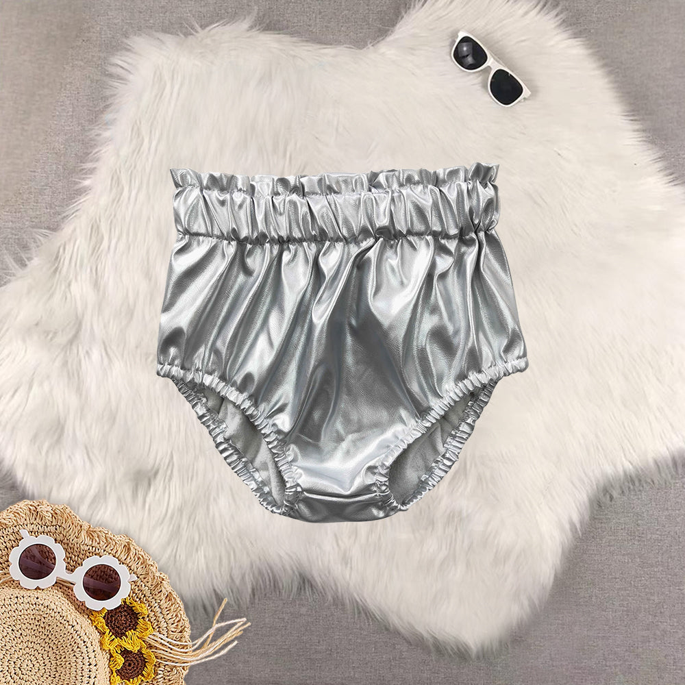RTS NO MOQ baby girls clothes summer leather briefs