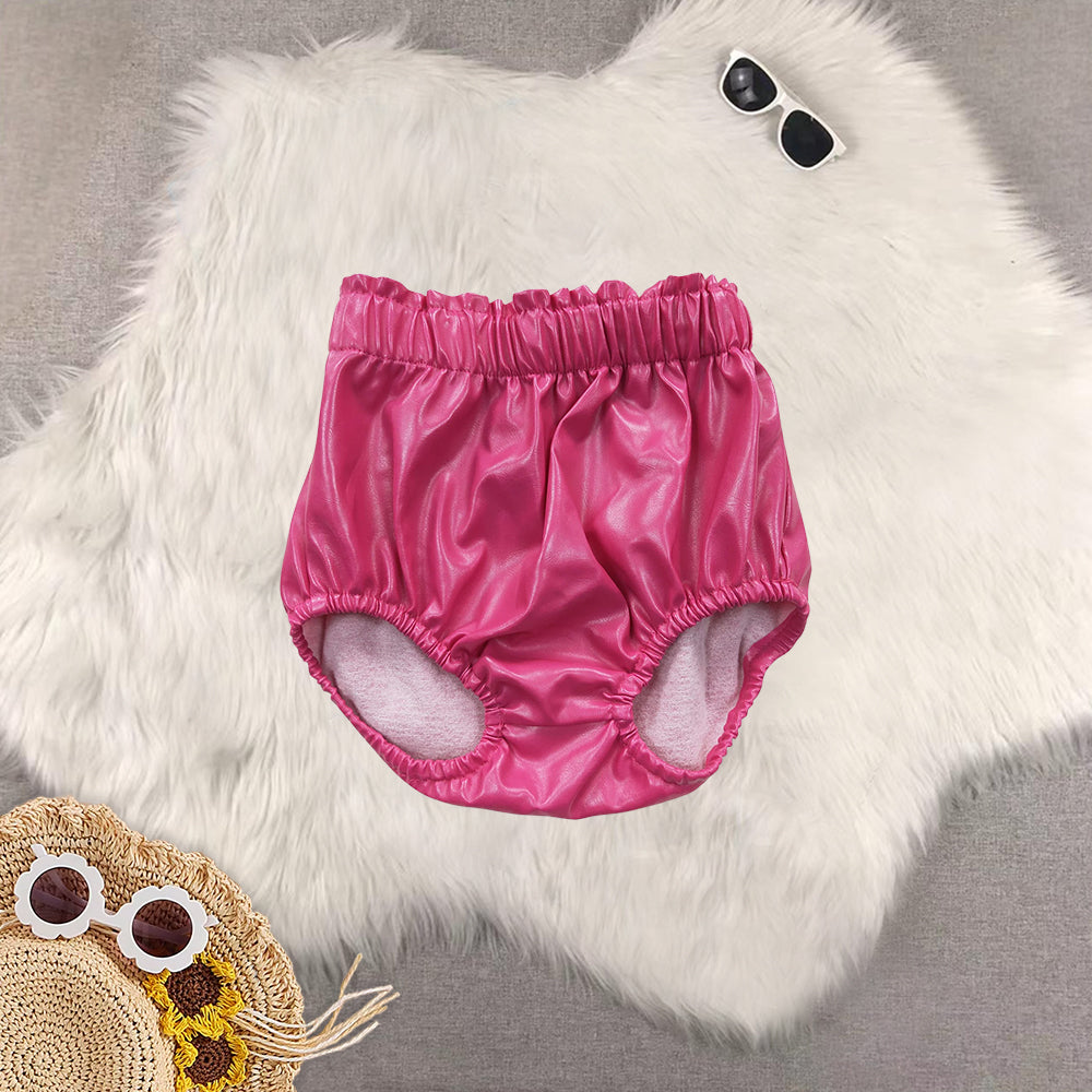 RTS NO MOQ baby girls clothes summer leather briefs
