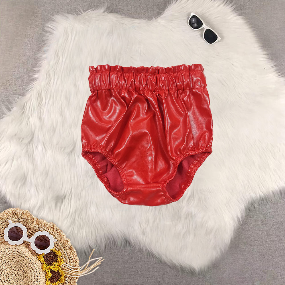 RTS NO MOQ baby girls clothes summer leather briefs