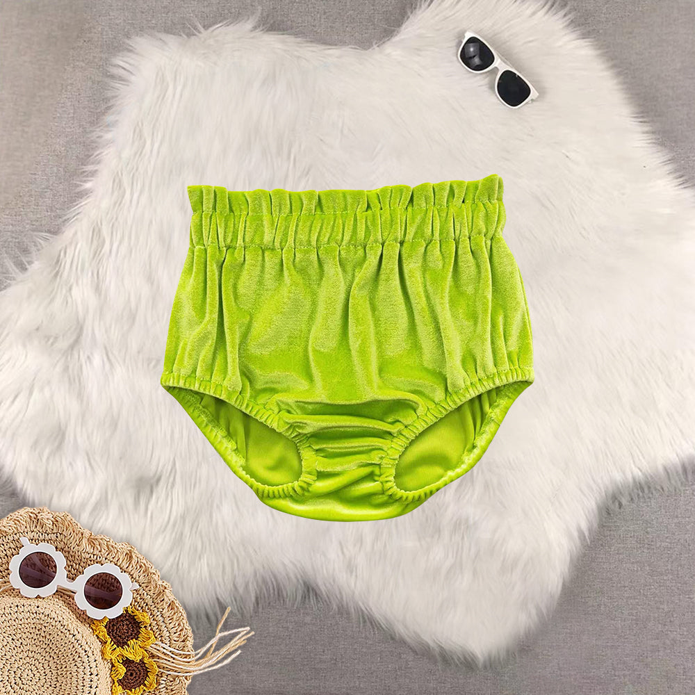 RTS NO MOQ baby girls clothes summer velvet briefs