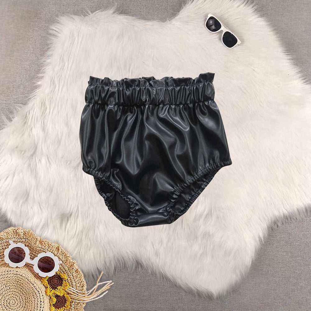 RTS NO MOQ baby girls clothes summer leather briefs
