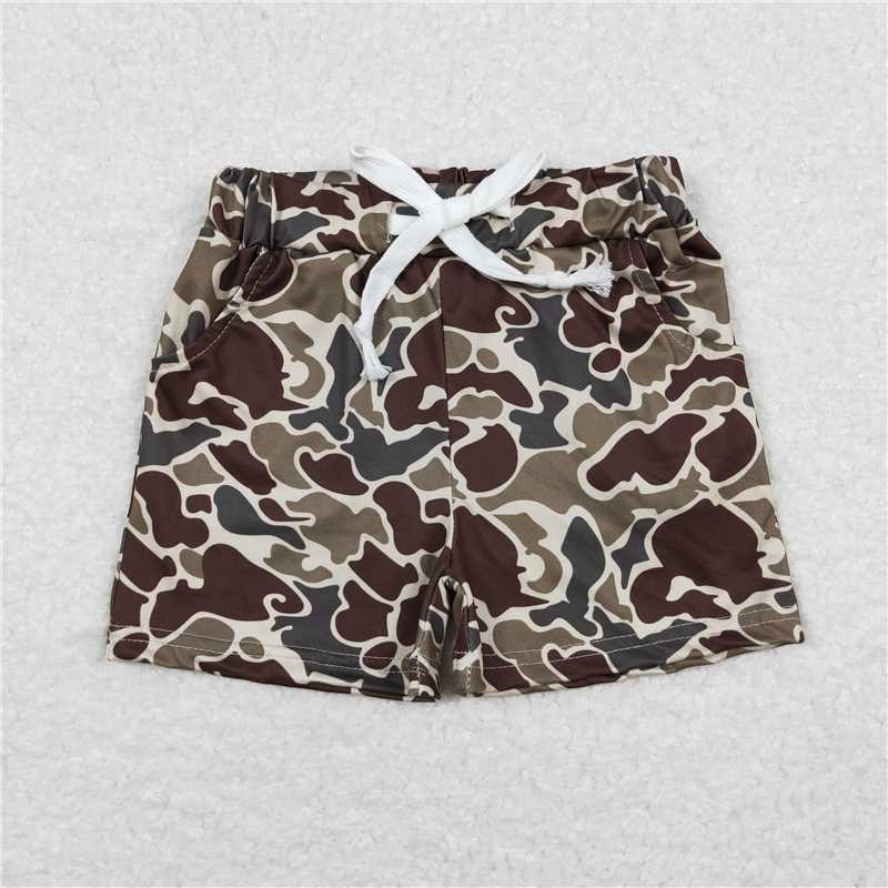 RTS NO MOQ baby boys clothes camouflage Short Sleeve Suit  & Top and shorts