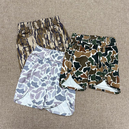RTS NO MOQ Sibling baby girl clothes camouflage summer shorts