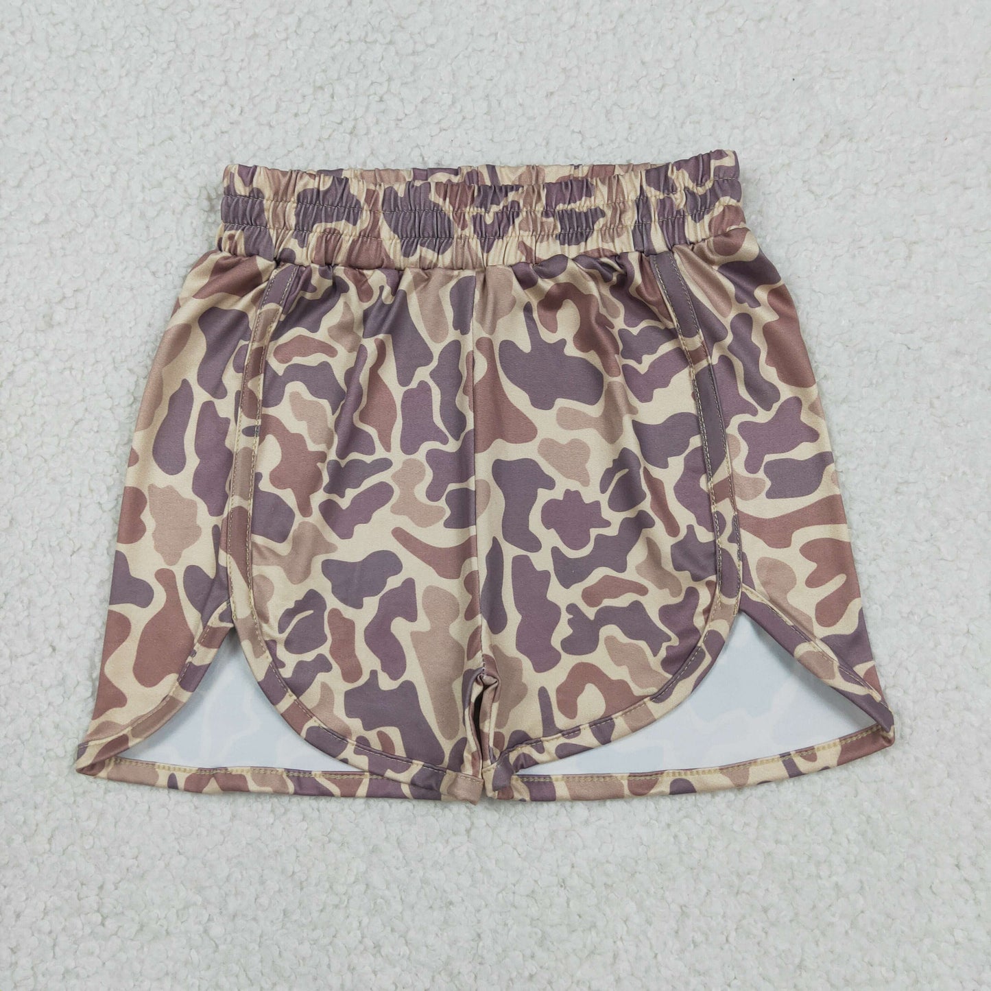 RTS NO MOQ Sibling  Mom And Me Brown Camo Summer Shorts Bottoms