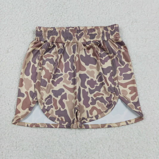 RTS NO MOQ SS0373 Baby Girls Casual Brown Camo Outdoor Summer Short Bottoms