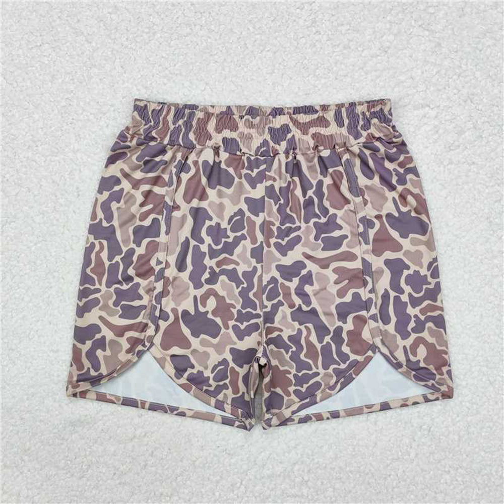 RTS NO MOQ Sibling  Mom And Me Brown Camo Summer Shorts Bottoms