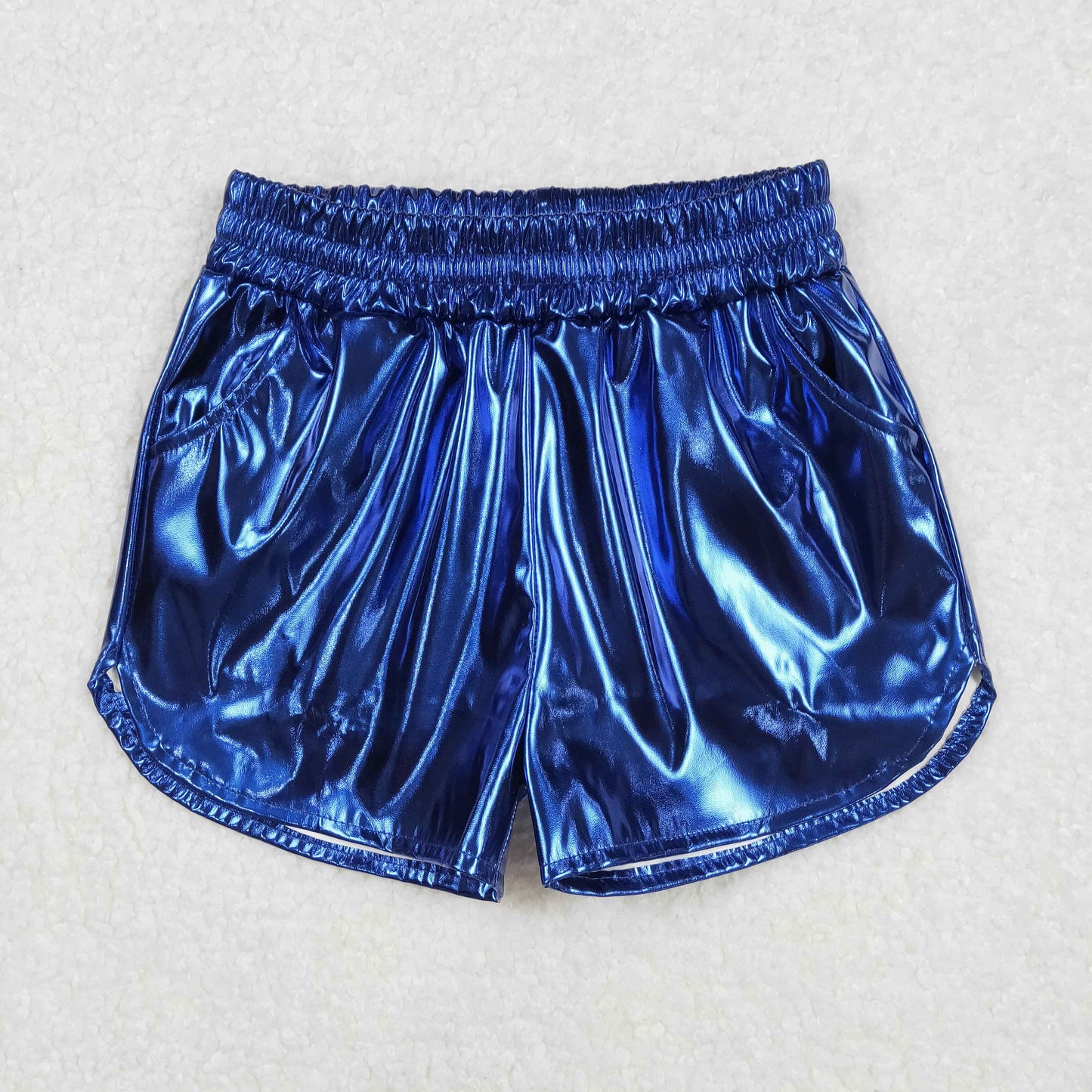RTS NO MOQ baby girl clothes summer leather shine shorts