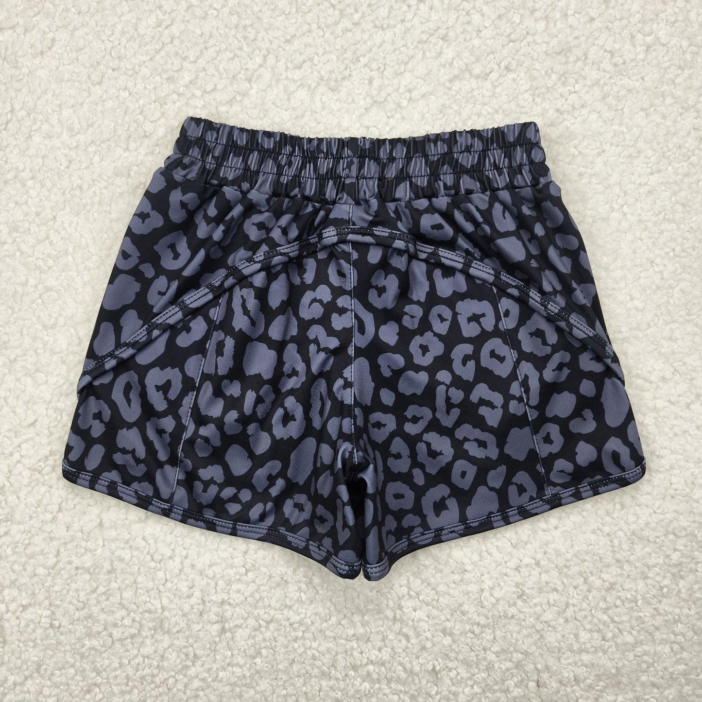 RTS NO MOQ Sibling baby girl clothes and Adult clothes yoga leopard kids shorts and adult shorts