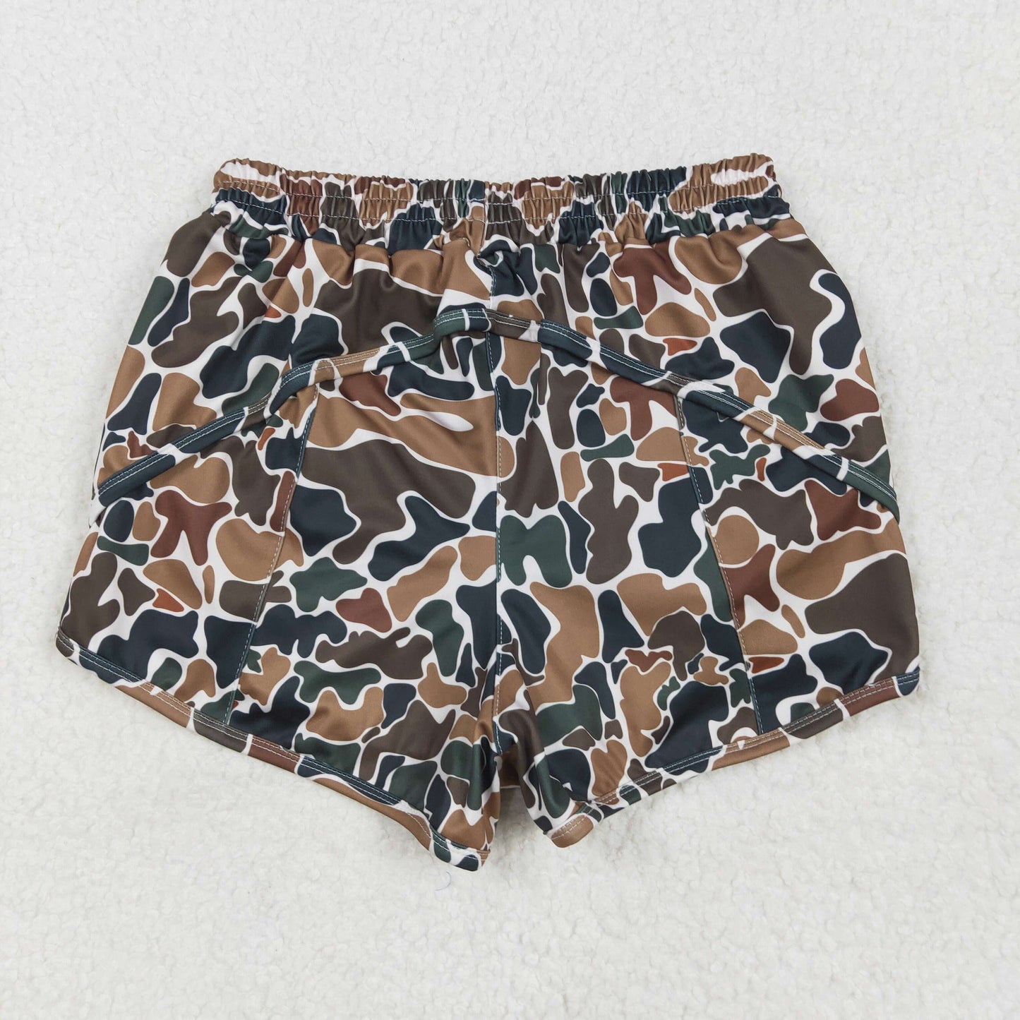 RTS NO MOQ Adult Girls yoga leopard adult shorts and kids shorts