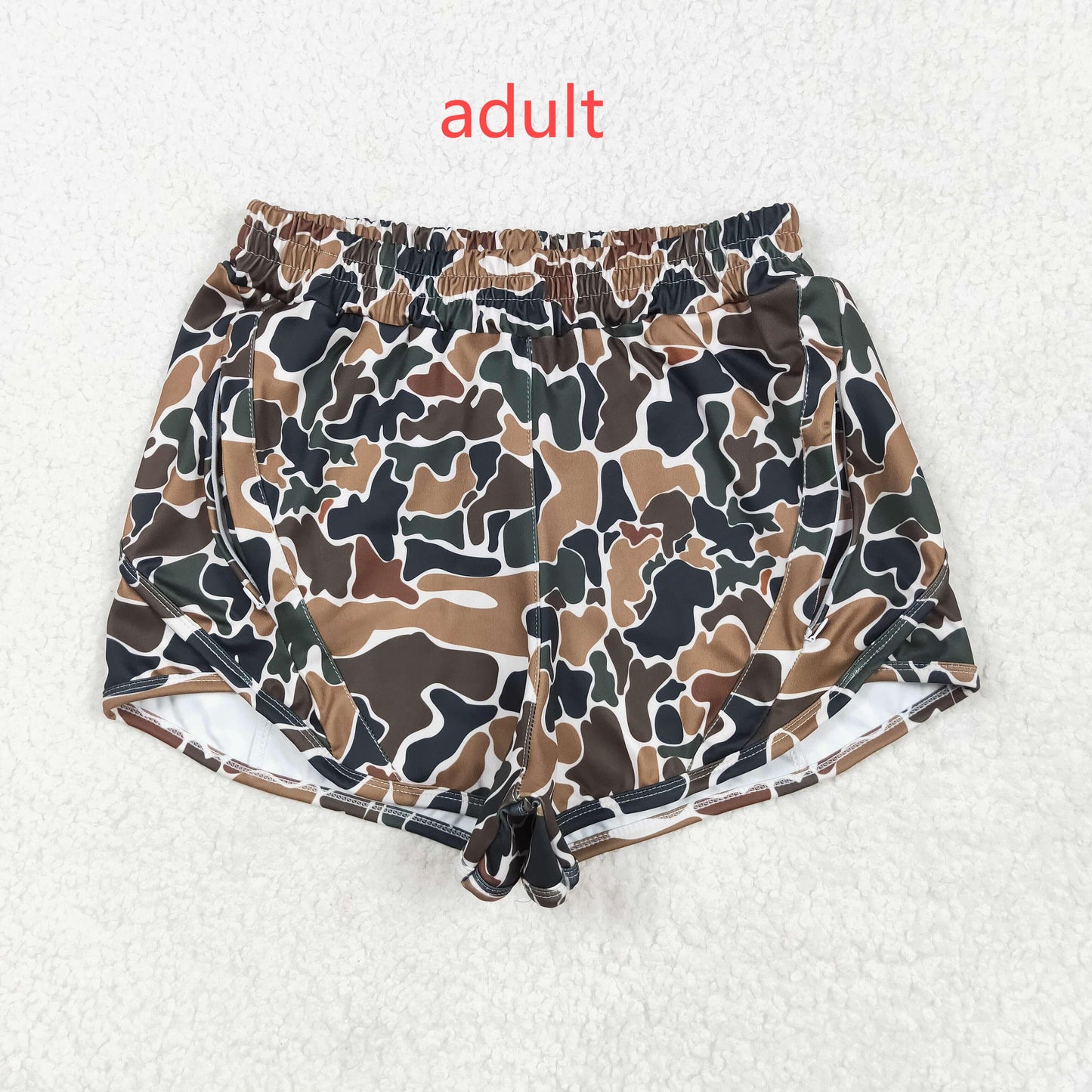 RTS NO MOQ Adult Girls yoga leopard adult shorts and kids shorts