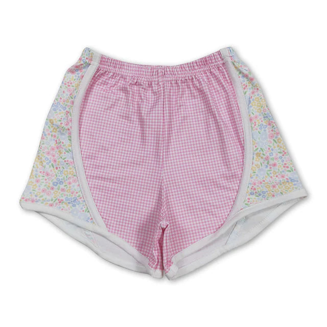 RTS NO MOQ Sibling milk silk Baby Girls Elastic Waist Summer Shorts