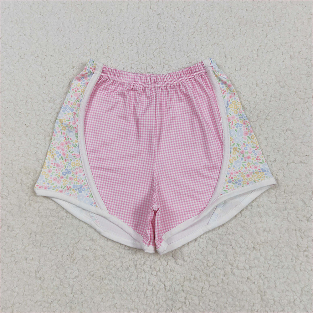 RTS NO MOQ Sibling milk silk Baby Girls Floral Shorts Bottoms Cute Toddler Girl Summer Clothing Floral Print Elastic Waist Pants