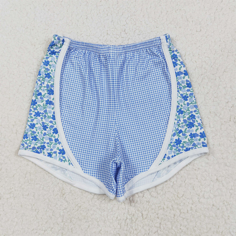 RTS NO MOQ Sibling Baby Girls Floral Shorts Bottoms Cute Toddler Girl Summer Clothing Floral Print Elastic Waist Pants for Infants