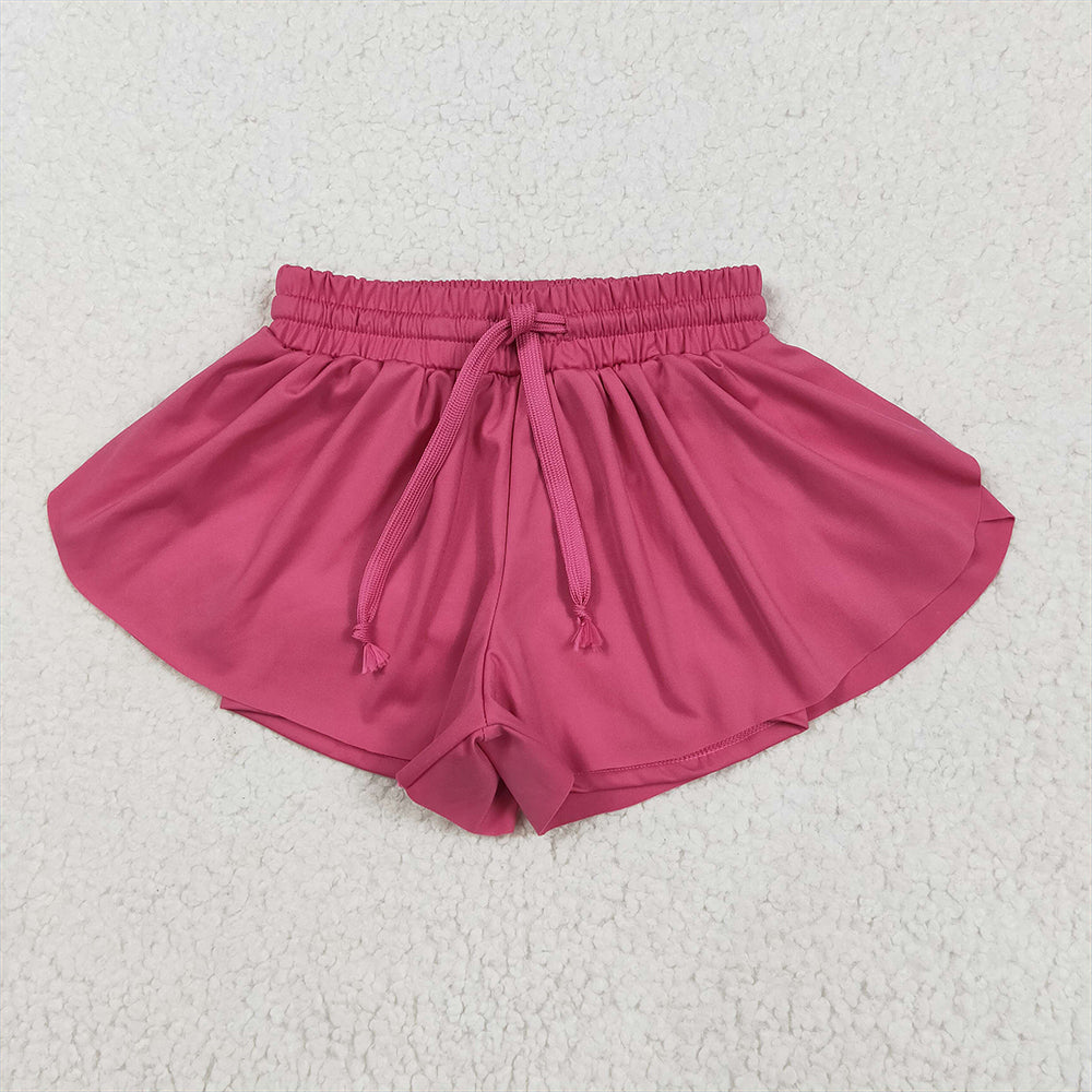 RTS NO MOQ Sibling Baby Girls Colorful Skort Yoga Shorts Bottoms for Kids Girls Colorful Skort Bottoms