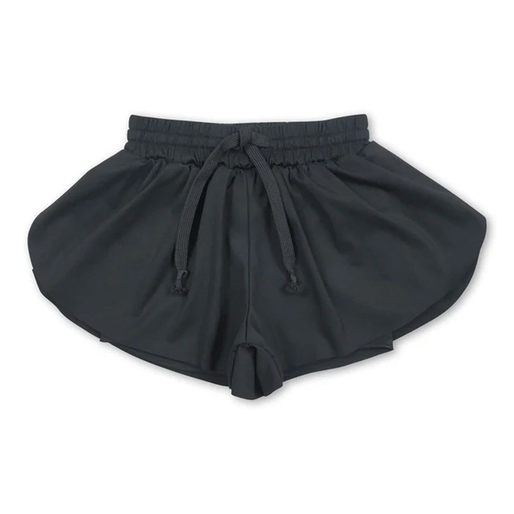 RTS NO MOQ Sibling yoga fabric cotton Baby Girls Solid Color Yoga Sports Shorts Bottoms