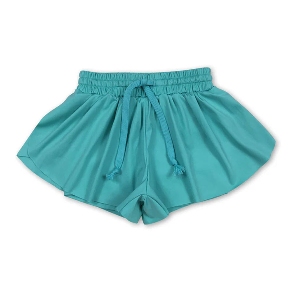 RTS NO MOQ Sibling yoga fabric cotton Baby Girls Solid Color Yoga Sports Shorts Bottoms
