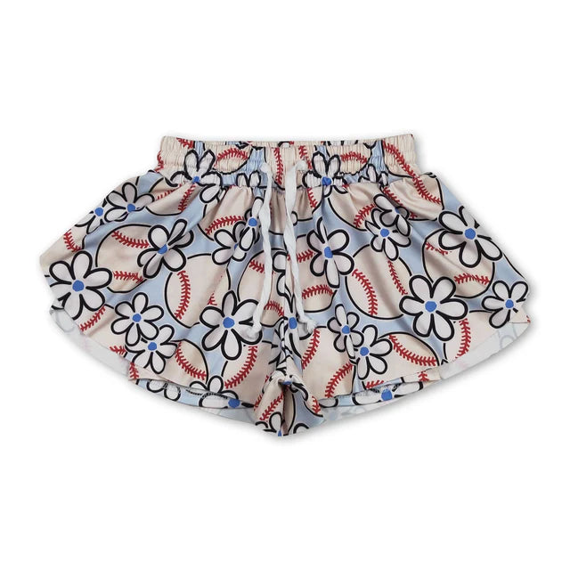 RTS NO MOQ Sibling milk silk Baby Girls Elastic Waist Summer Shorts