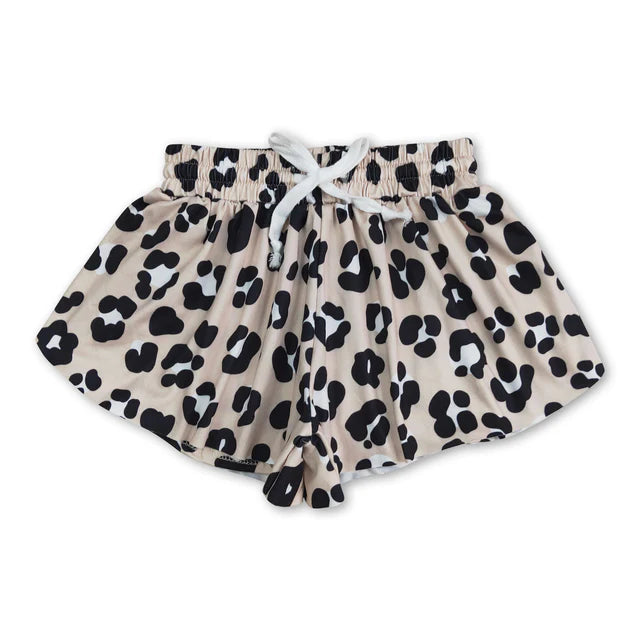 RTS NO MOQ Sibling milk silk Baby Girls Elastic Waist Summer Shorts