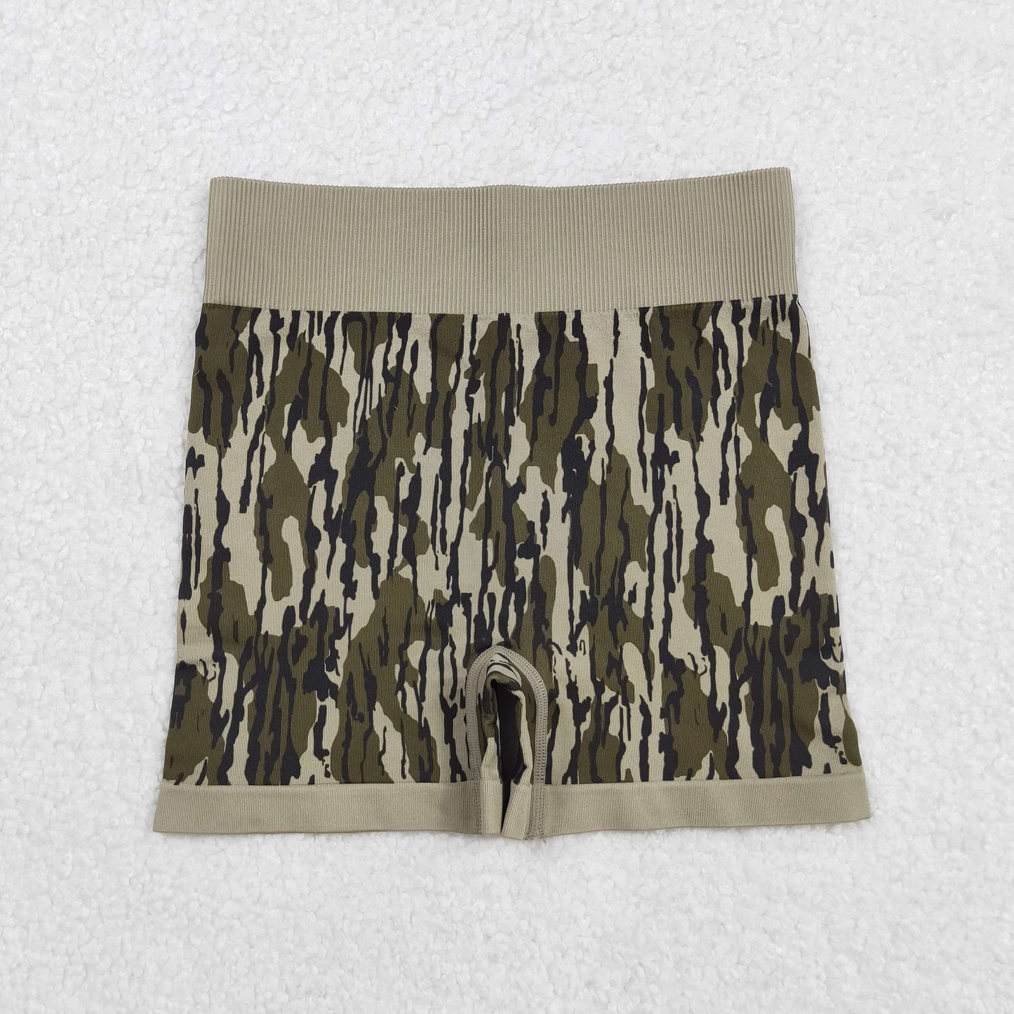 RTS NO MOQ（In Stock) SS0642 Adult Women's Army Green Camouflage Shorts