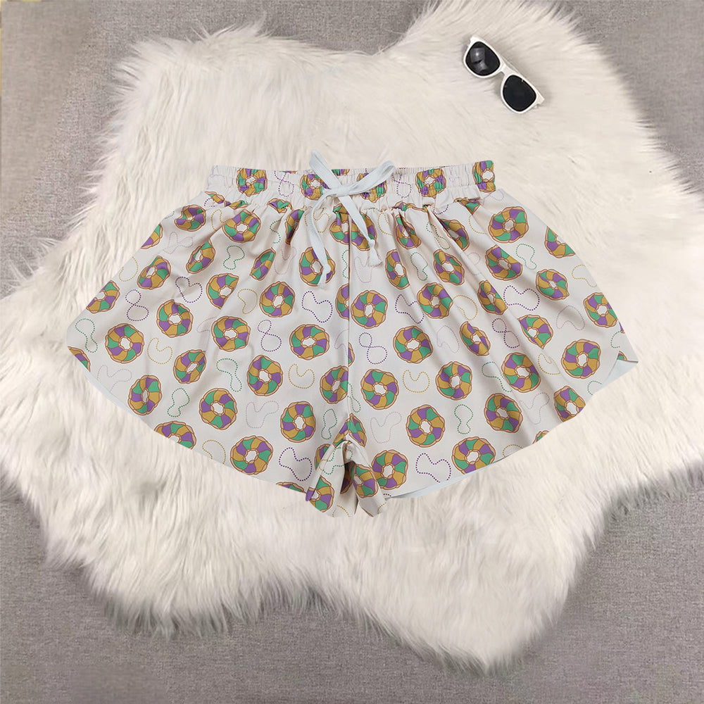 RTS NO MOQ Sibling adult clothes mardi gras yoga summer shorts