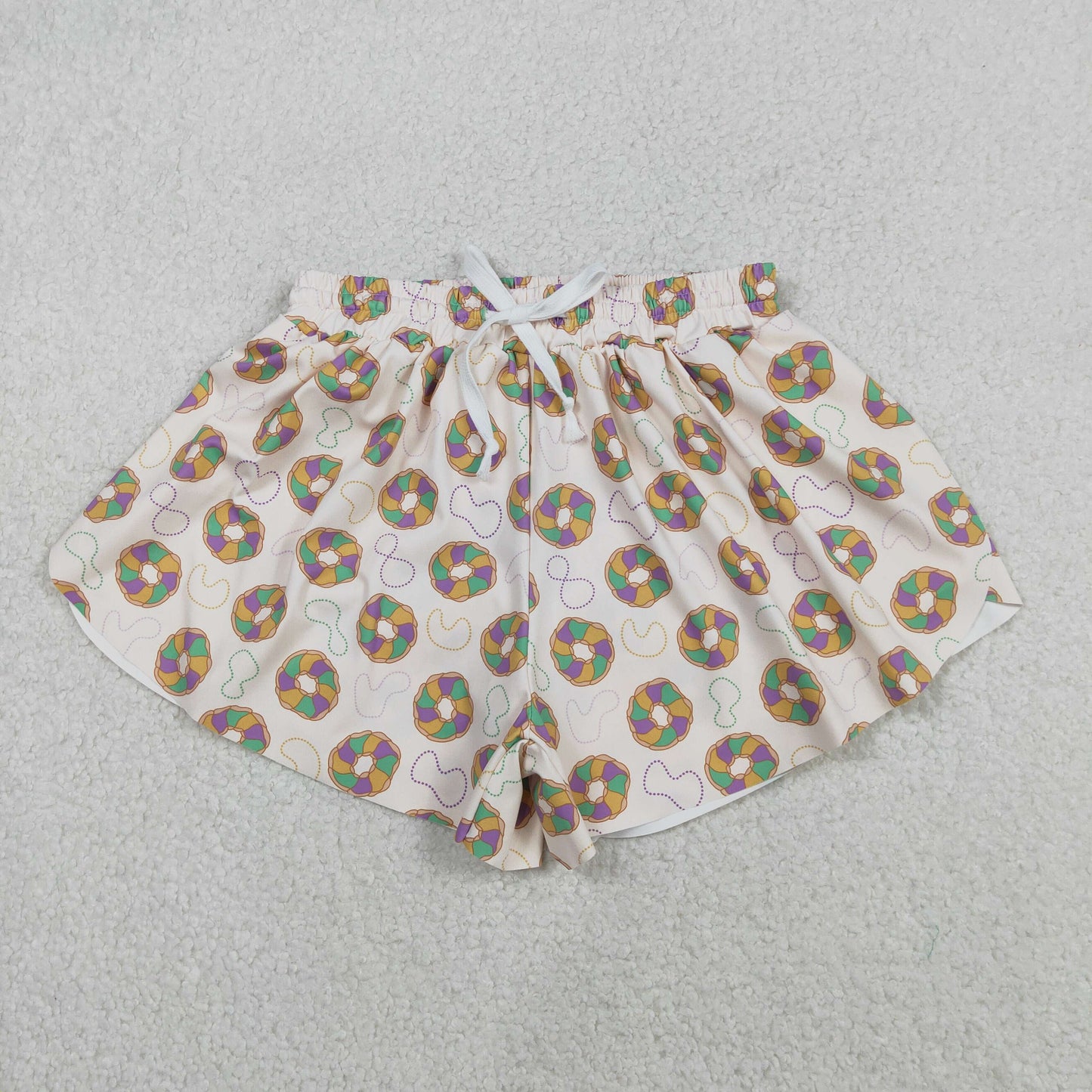 RTS NO MOQ Sibling baby girl boy clothes mardi gras nceklace short sleeve top and dresses and skirts sets and skirts and adult top and adult skirts