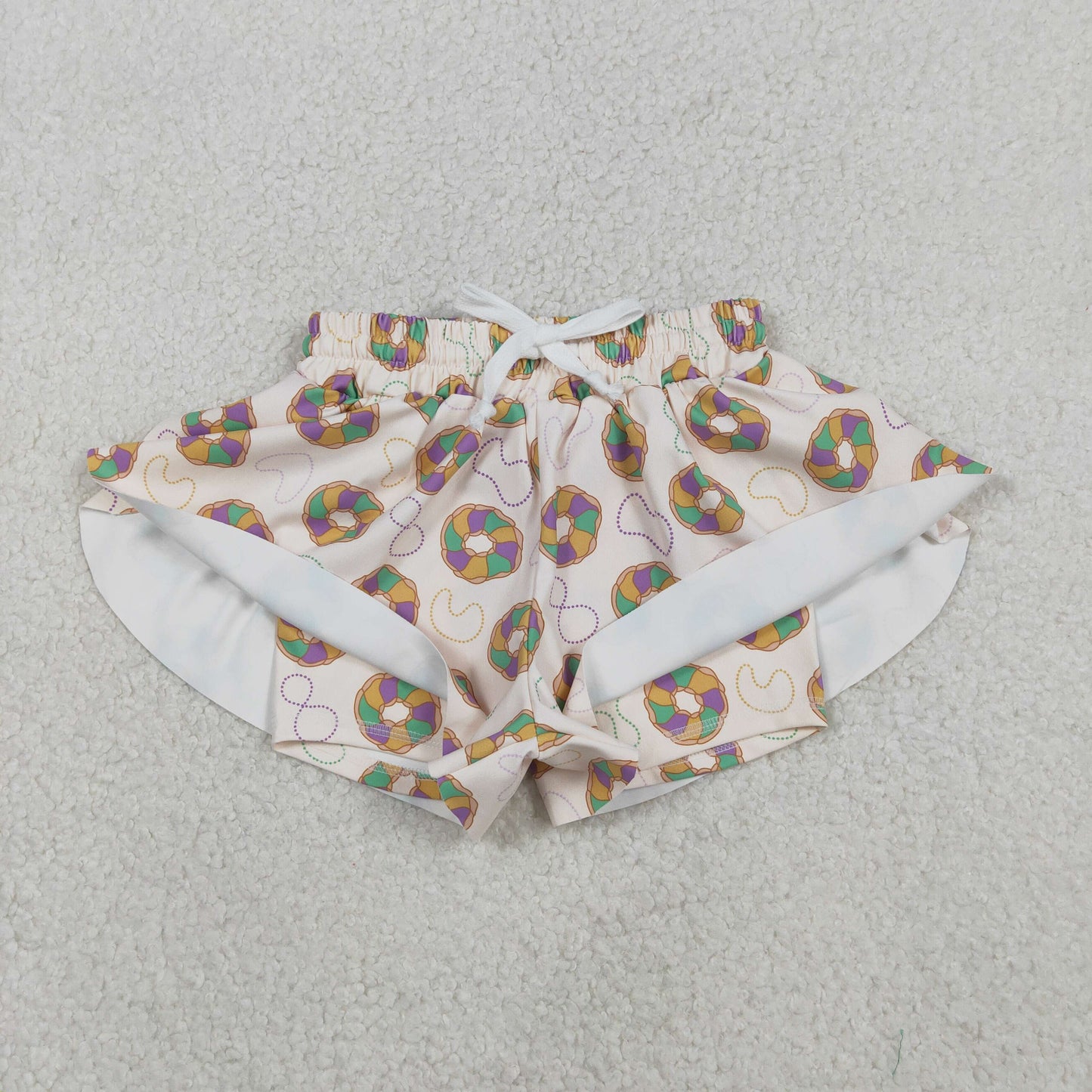 RTS NO MOQ Sibling baby girl boy clothes mardi gras nceklace short sleeve top and dresses and skirts sets and skirts and adult top and adult skirts