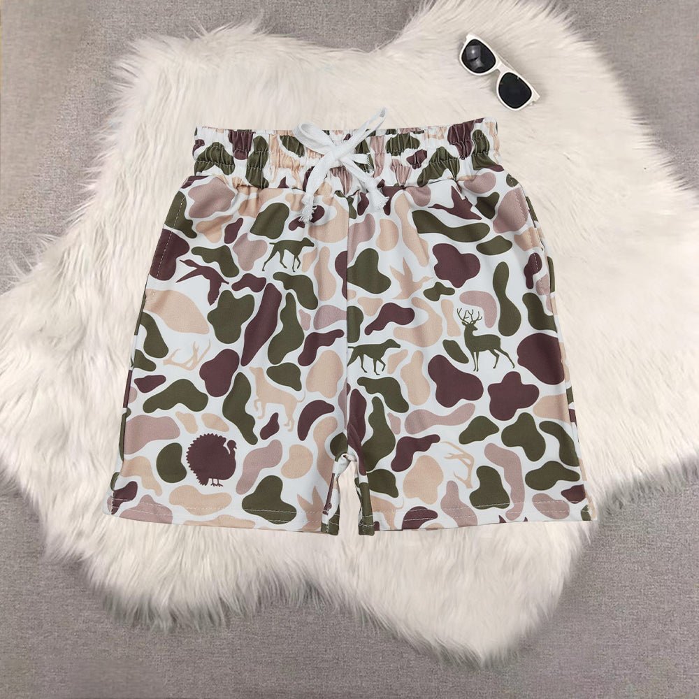 RTS NO MOQ Sibling baby boy clothes Camouflage summer shorts