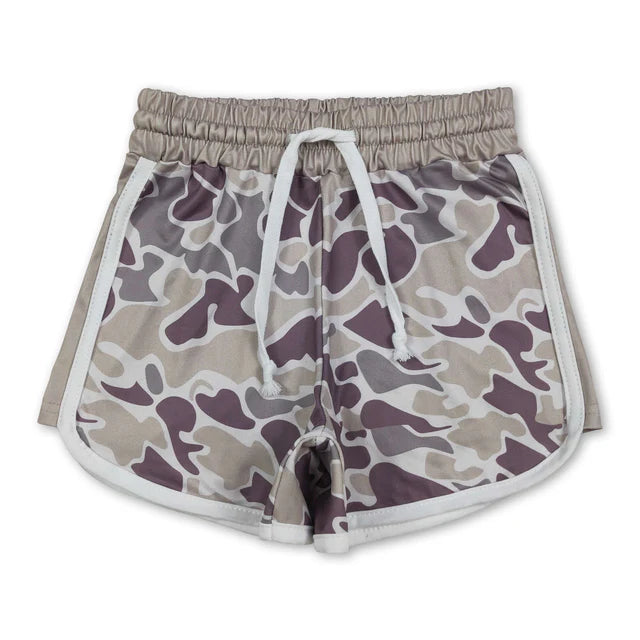 RTS NO MOQ Sibling Sibling Baby Girls Southern Camo Shorts Bottoms