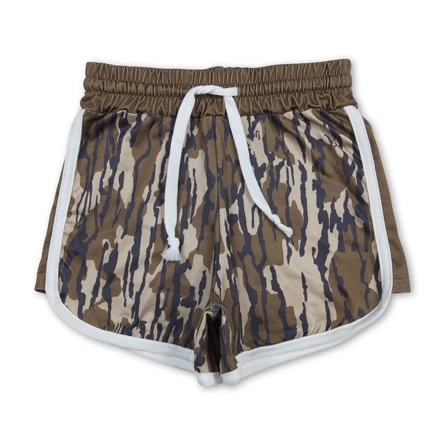 RTS NO MOQ Sibling Sibling Baby Girls Southern Camo Shorts Bottoms