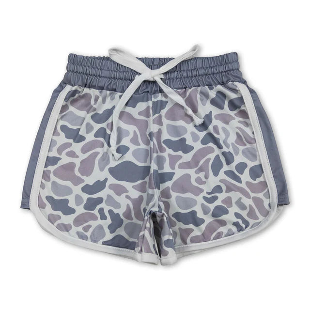 RTS NO MOQ Sibling Sibling Baby Girls Southern Camo Shorts Bottoms