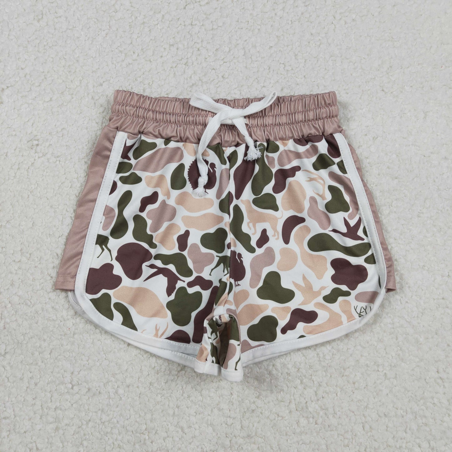RTS NO MOQ Sibling baby girl clothes camouflage summer shorts