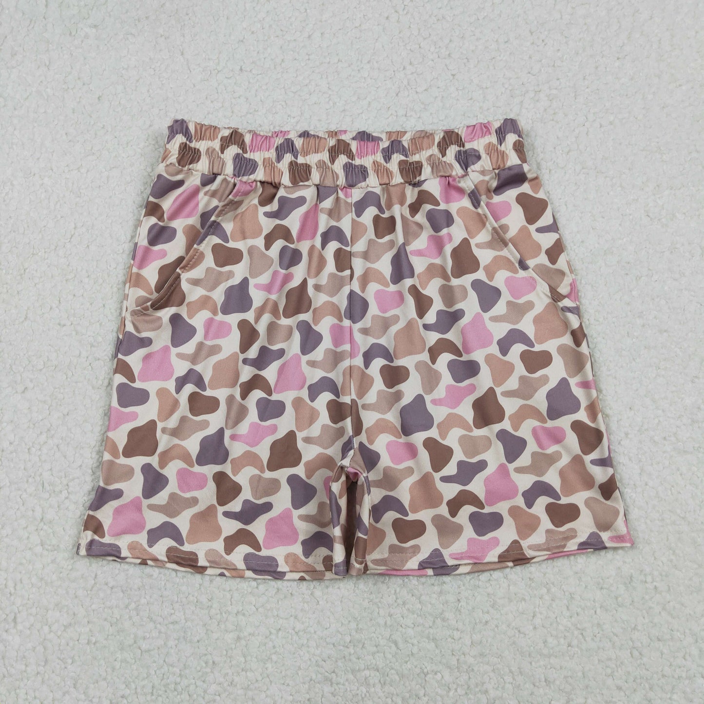 RTS NO MOQ Sibling baby boy clothes and Adult clothes camouflage kids shorts and adult shorts