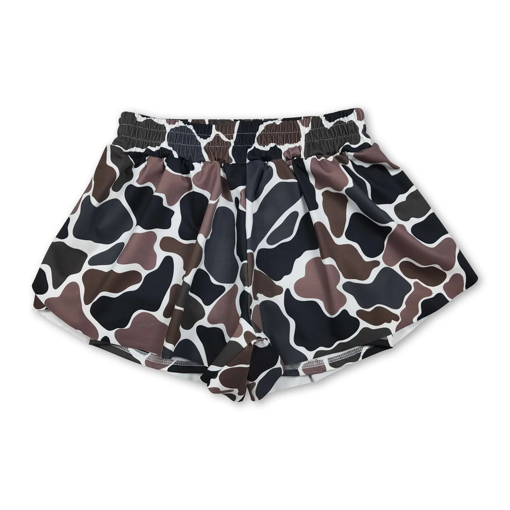 RTS NO MOQ Sibling yoga fabric Mom And Me Butterfly Printed Active Yoga Shorts Summer Bottoms