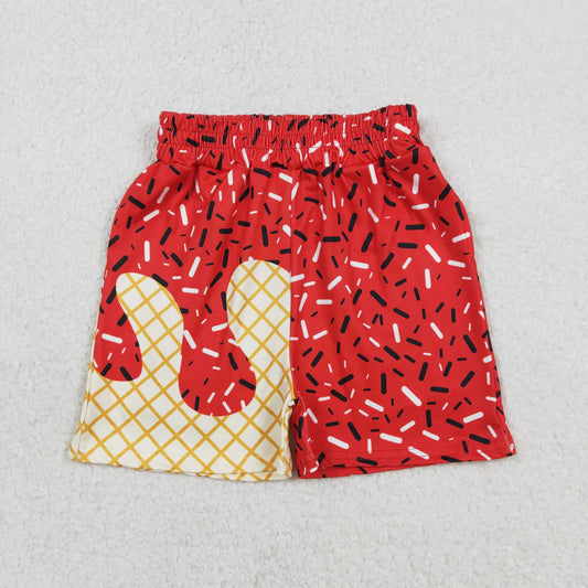 Best Sell RTS Baby Boys Red Sprinkle Drip Team Shorts Bottom Cute And Fashionable Infant Clothing