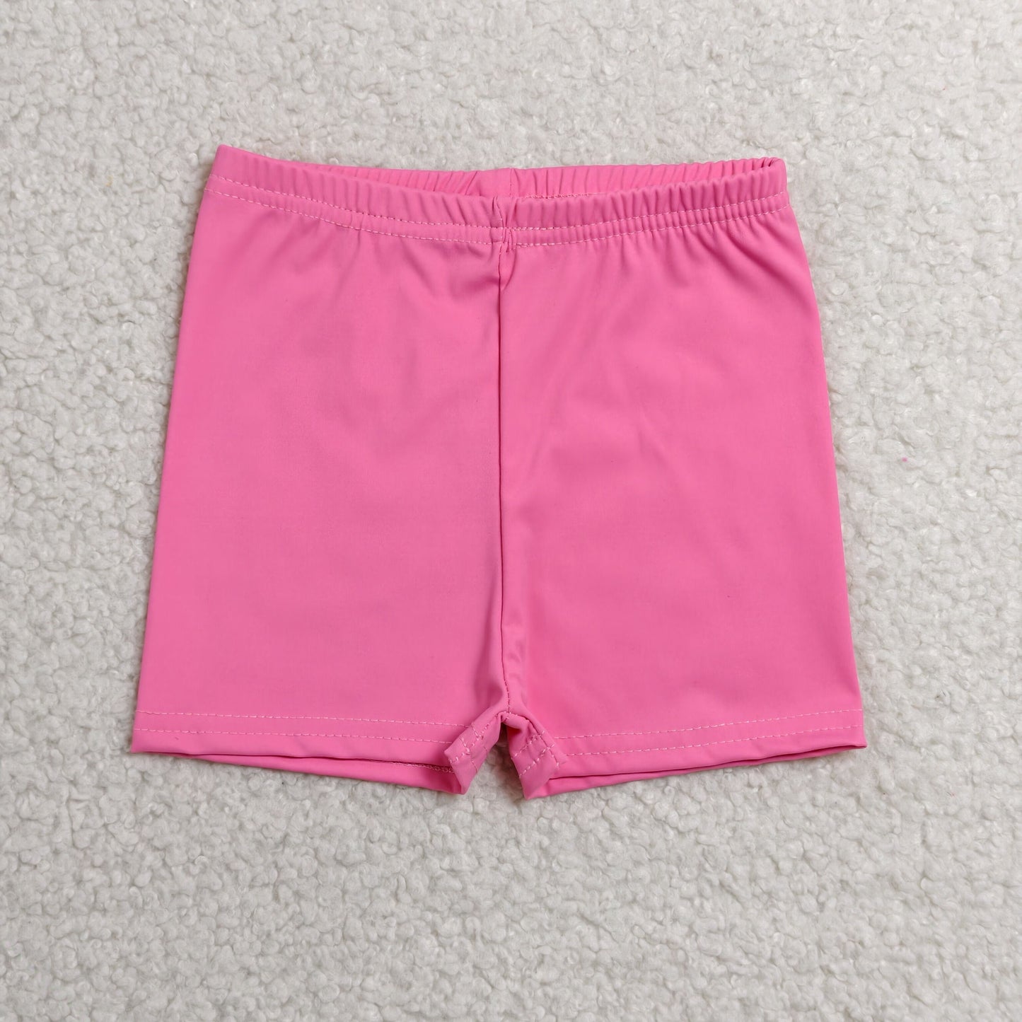 RTS NO MOQ yoga fabric cotton SS0826 Baby Girls Solid Pink Yoga Active Wear Shorts Bottom Summer Outfit