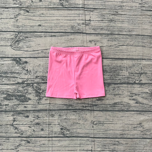 (Sample) No moq SS0826 Yoga Baby Girls Solid Pink Yoga Active Wear Shorts Bottom