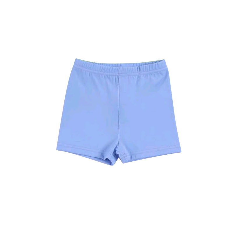 (Preorder new) No moq SS0831 Yoga Baby Girls Blue Yoga Active Casual Shorts Bottom