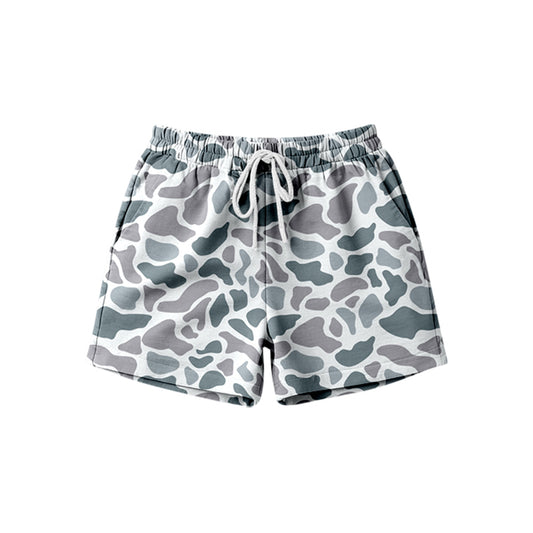(Pre Order) No moq SS0847 Adult Women's Light Grey Camouflage Shorts with Pockets