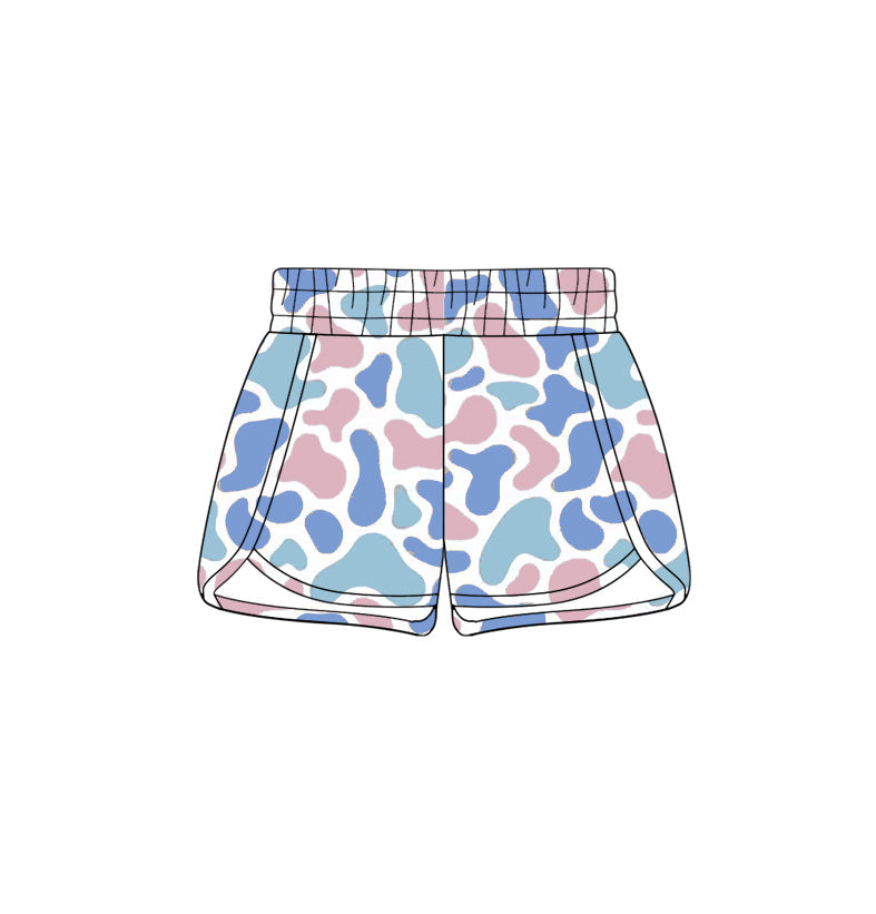 (Preorder new) No moq SS0856 Baby Girls Camo Print Elastic Waist Casual Shorts