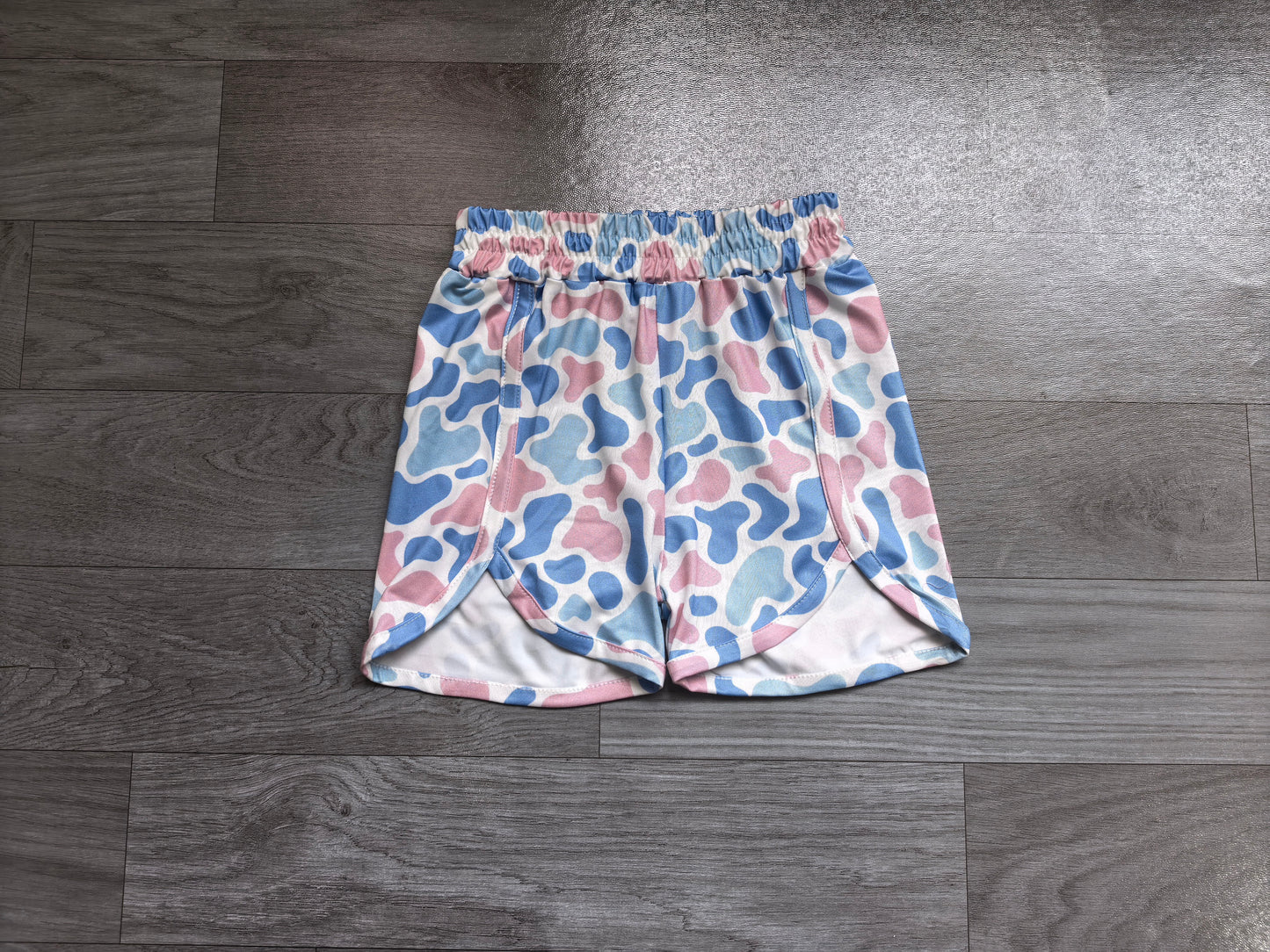 (Sample) No moq milk silk SS0856 Baby Girls Camo Print Elastic Waist Casual Shorts