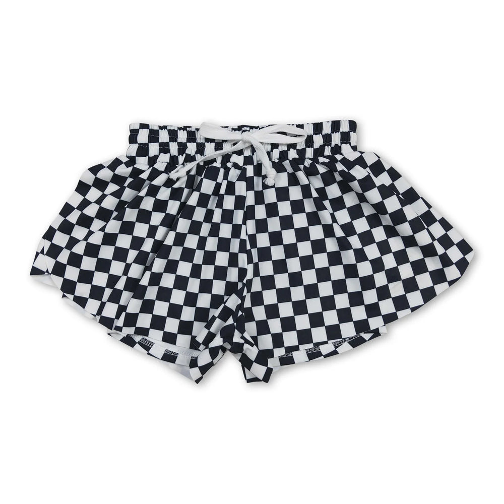 RTS NO MOQ Sibling yoga fabric Baby Girls Butterfly Print Elastic Waist Stretch Yoga Sports Shorts Bottoms