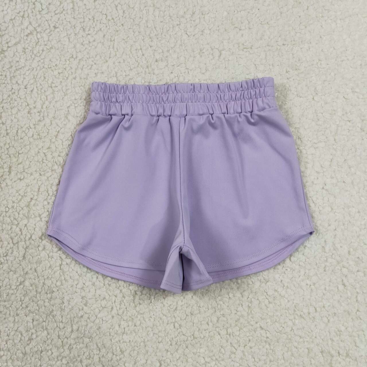 RTS NO MOQ yoga fabric cotton SS0895 Baby Girls Lavender Summer Yoga Active Sport Shorts Bottom