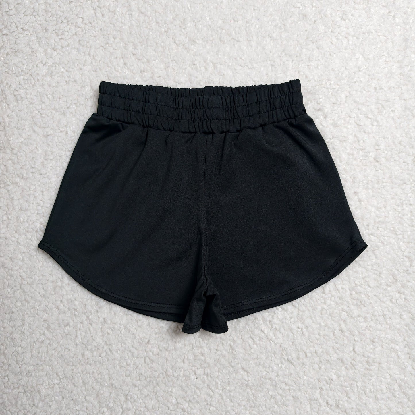 RTS NO MOQ Sibling yoga fabric cotton Baby Girls Solid Yoga Sport Shorts Active Bottoms