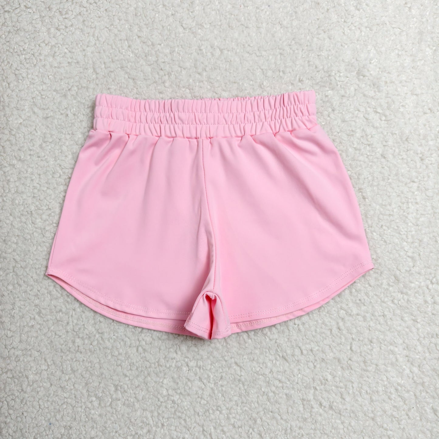 RTS NO MOQ Sibling yoga fabric cotton Baby Girls Solid Yoga Sport Shorts Active Bottoms