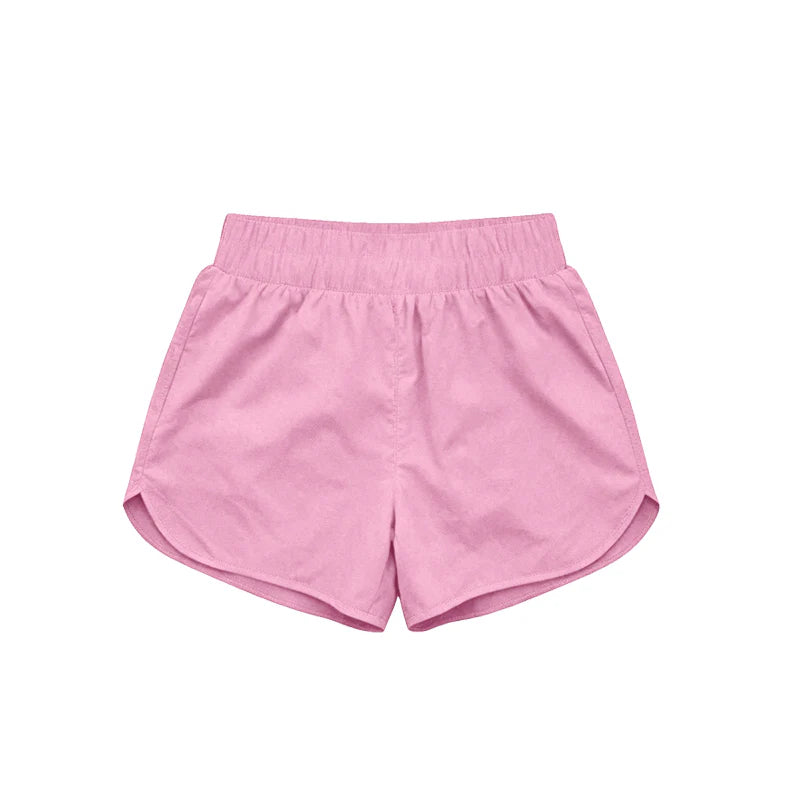 (Pre Order) No moq SS0897 Baby Girls Light Pink Yoga Active Sport Shorts Bottom