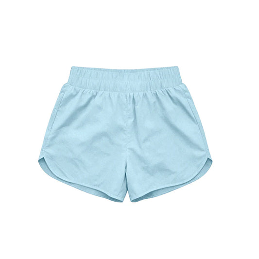(Pre Order) No moq SS0898 Baby Girls Light Blue Yoga Active Sport Shorts Bottom